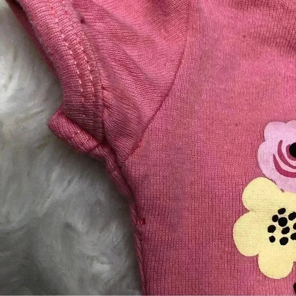 Gerber Onesie DiaperShirt Pink / Flowers /  Face Size Neworn - Picture 7 of 16